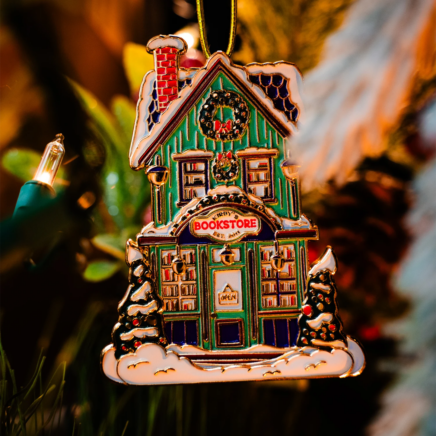 Kirby's Bookstore Christmas Ornament
