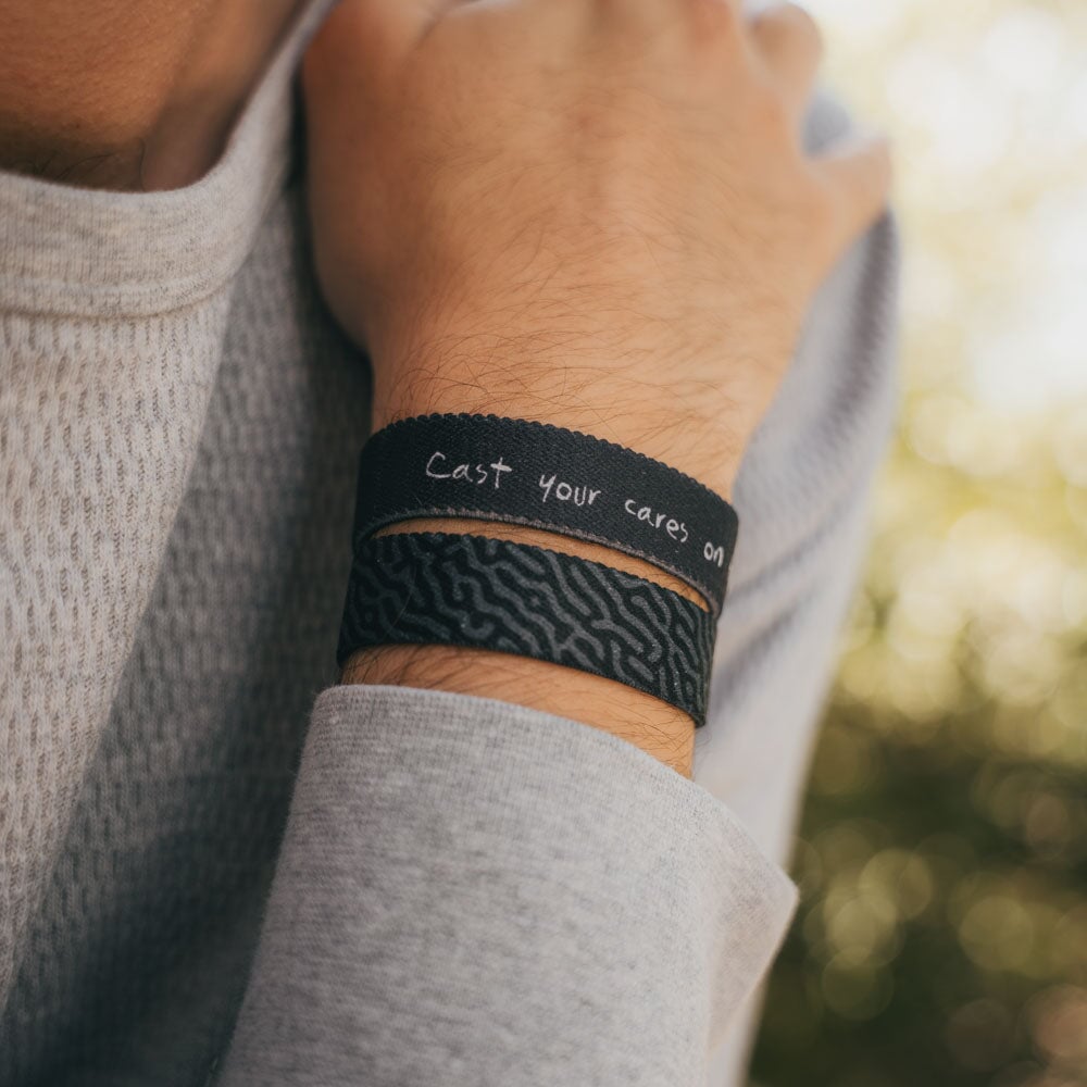 Cast Your Cares On Him Bible Verse Bracelet