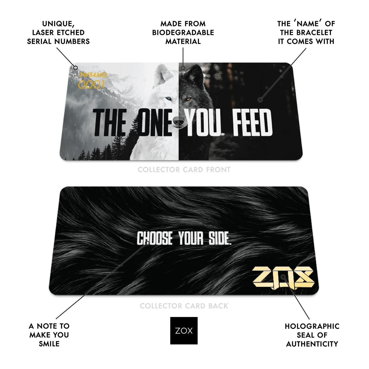 The One You Feed Dark Wolf Bracelet