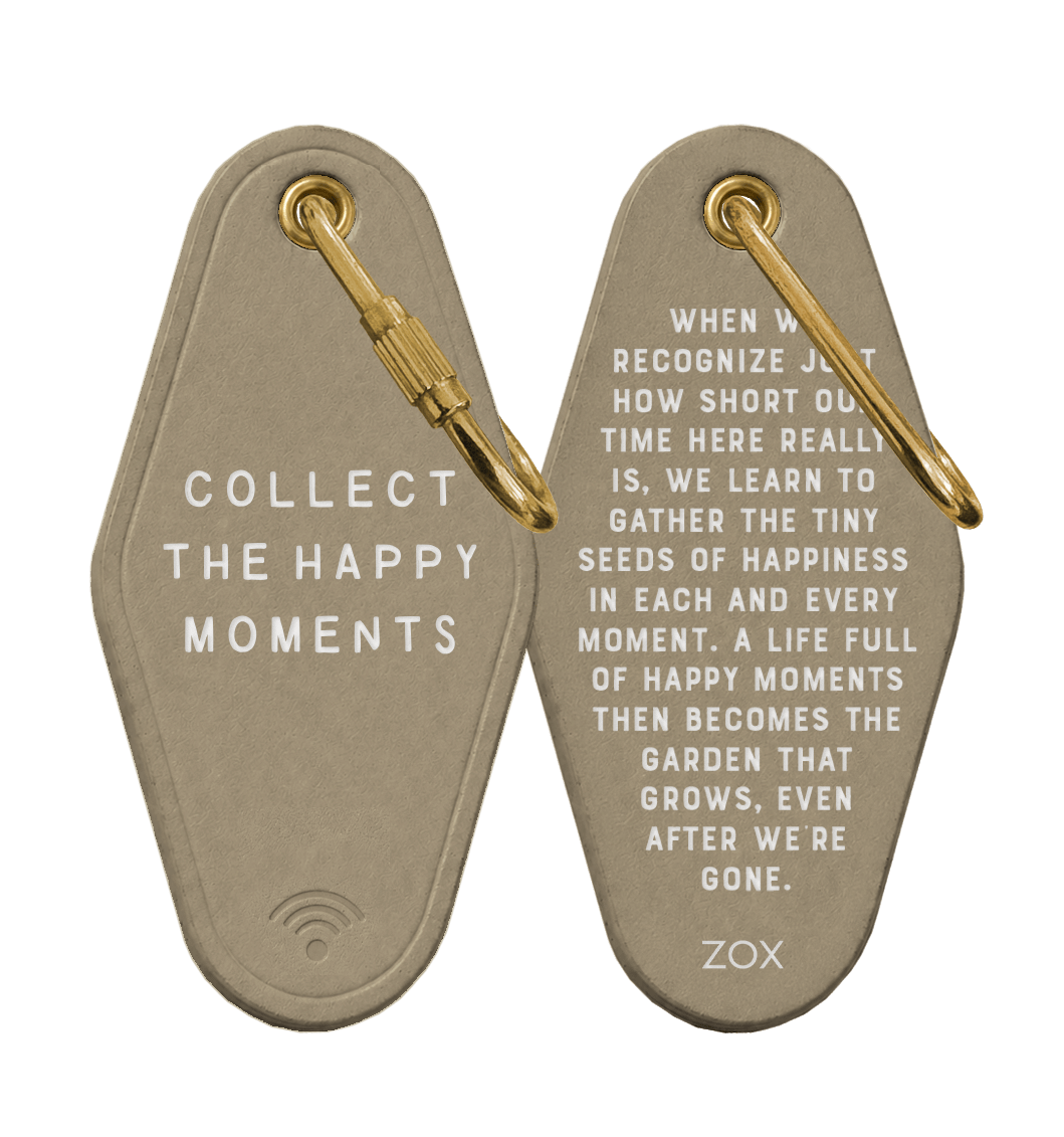 Collect The Happy Moments Leather Keychain