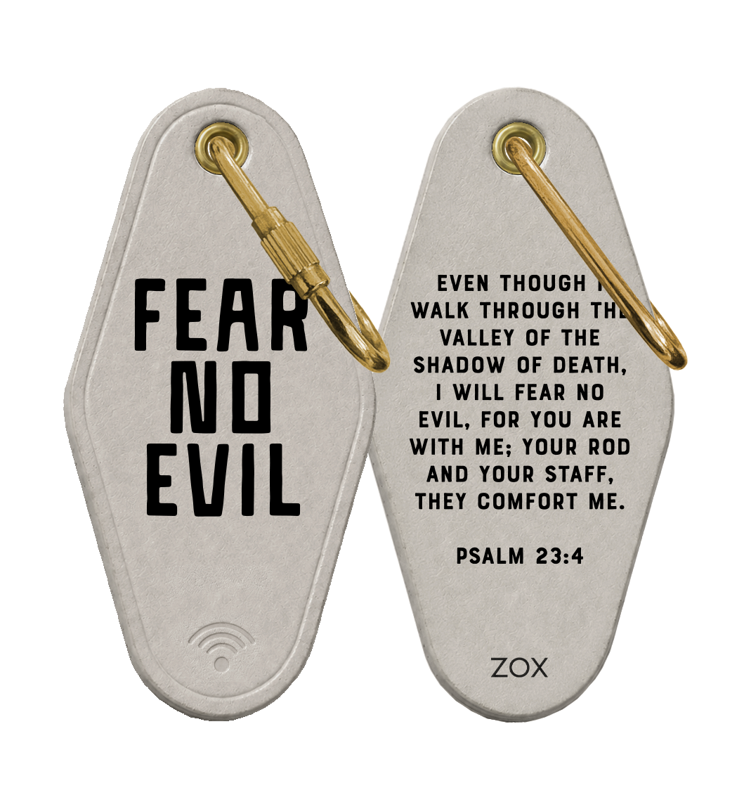 Fear No Evil Bible Verse Keychain