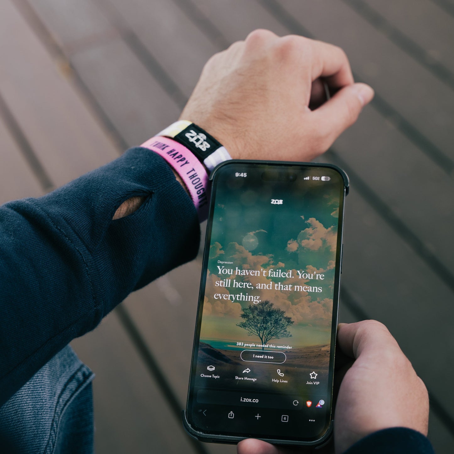 Think Happy Thoughts Bracelet