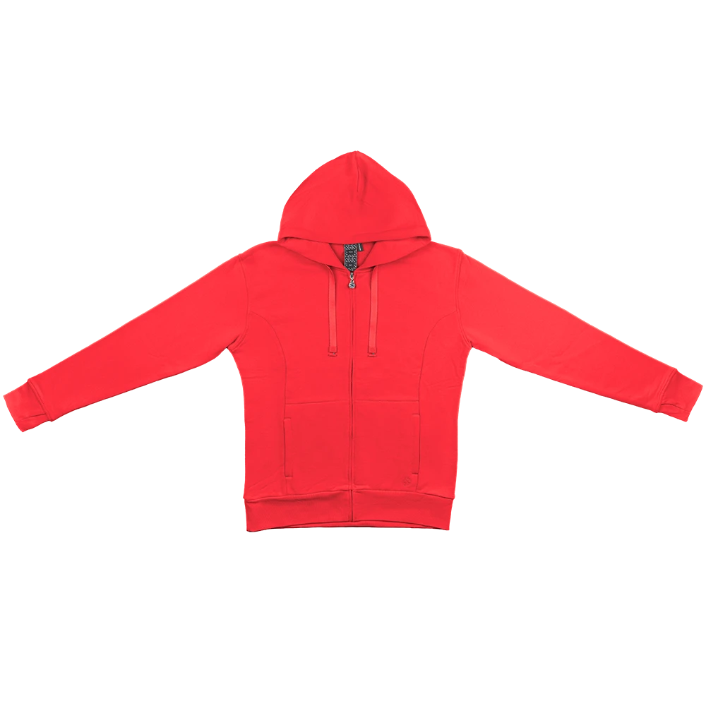 StringSwap Zip Hoodie - Crimson Red