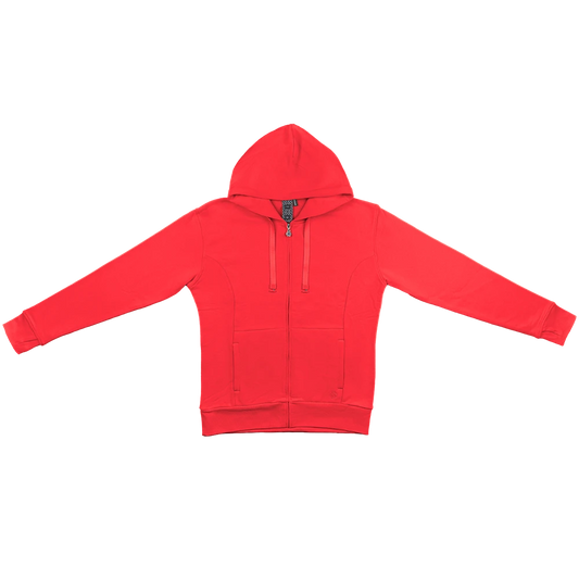 StringSwap Zip Hoodie - Crimson Red