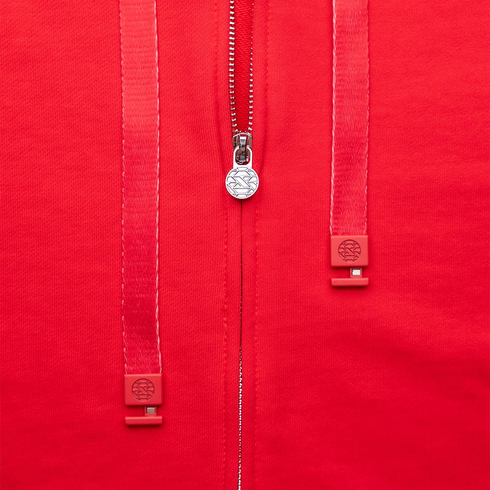 StringSwap Zip Hoodie - Crimson Red