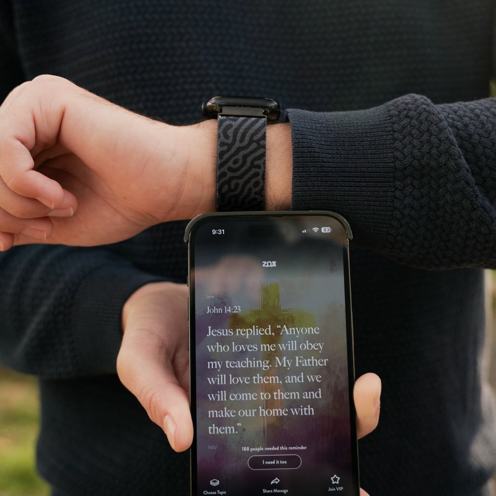 Cast Your Cares On Him Bible Verse Watchband+