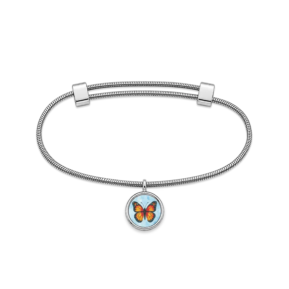 Monarch Butterfly Charm Bracelet