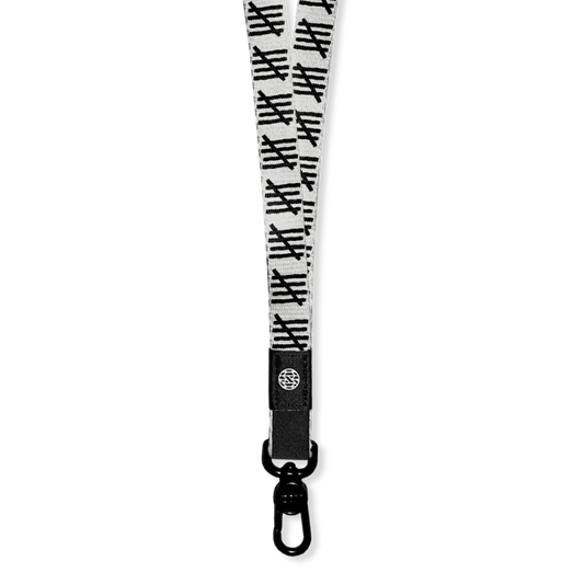 Design is light grey with black tally marks all along, each in groups of 5. Inside is the same design and says Count Your Blessings. Has a clip attachment hook and comes with breakaway clips. 