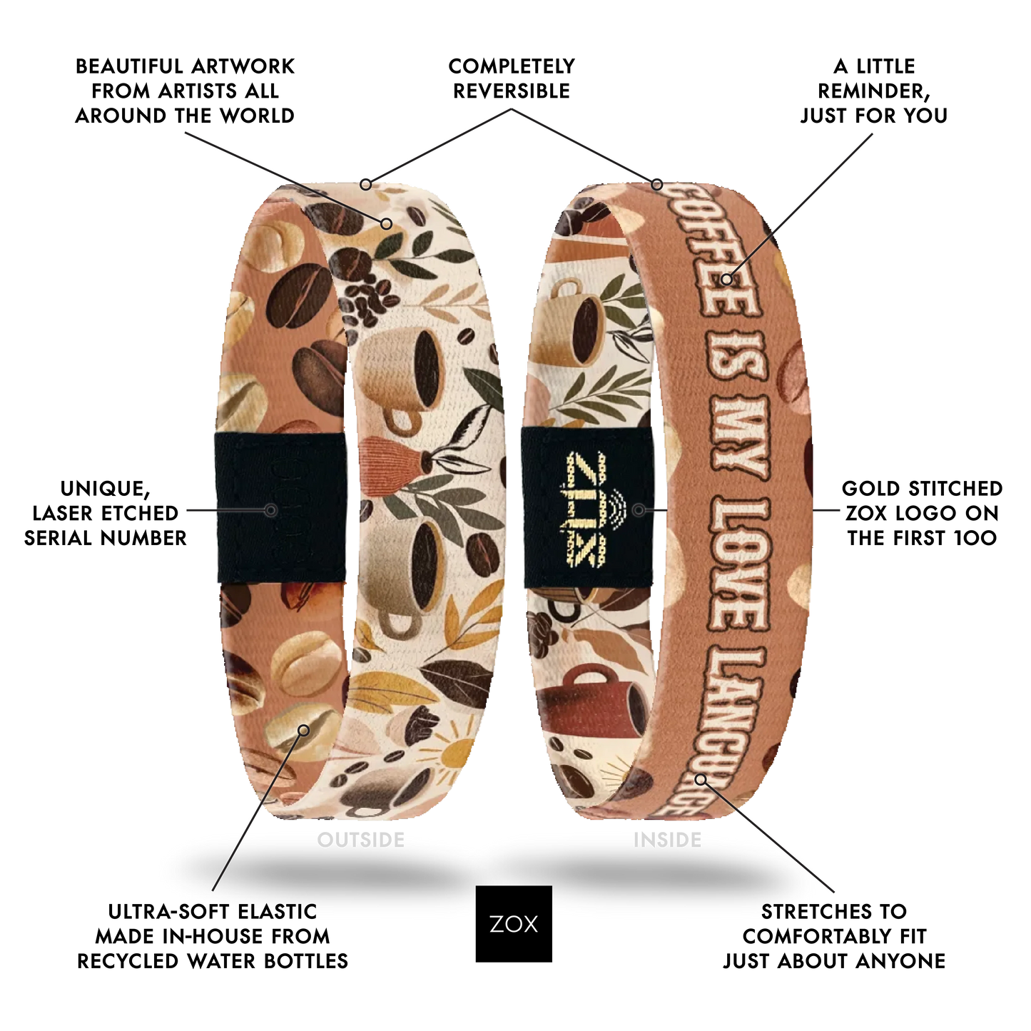 Coffee Is My Love Language Bracelet