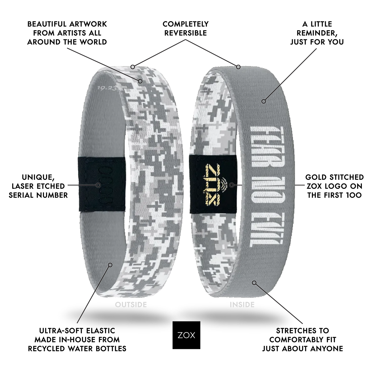 Fear No Evil Bible Verse Bracelet