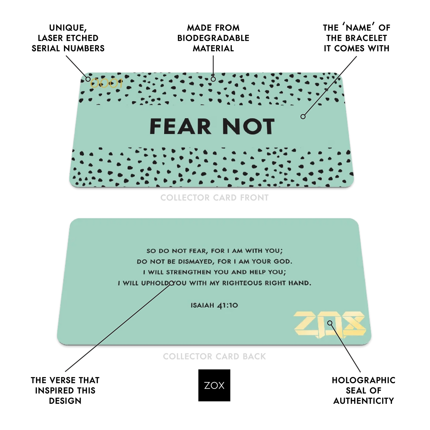 Fear Not Bible Verse Bracelet