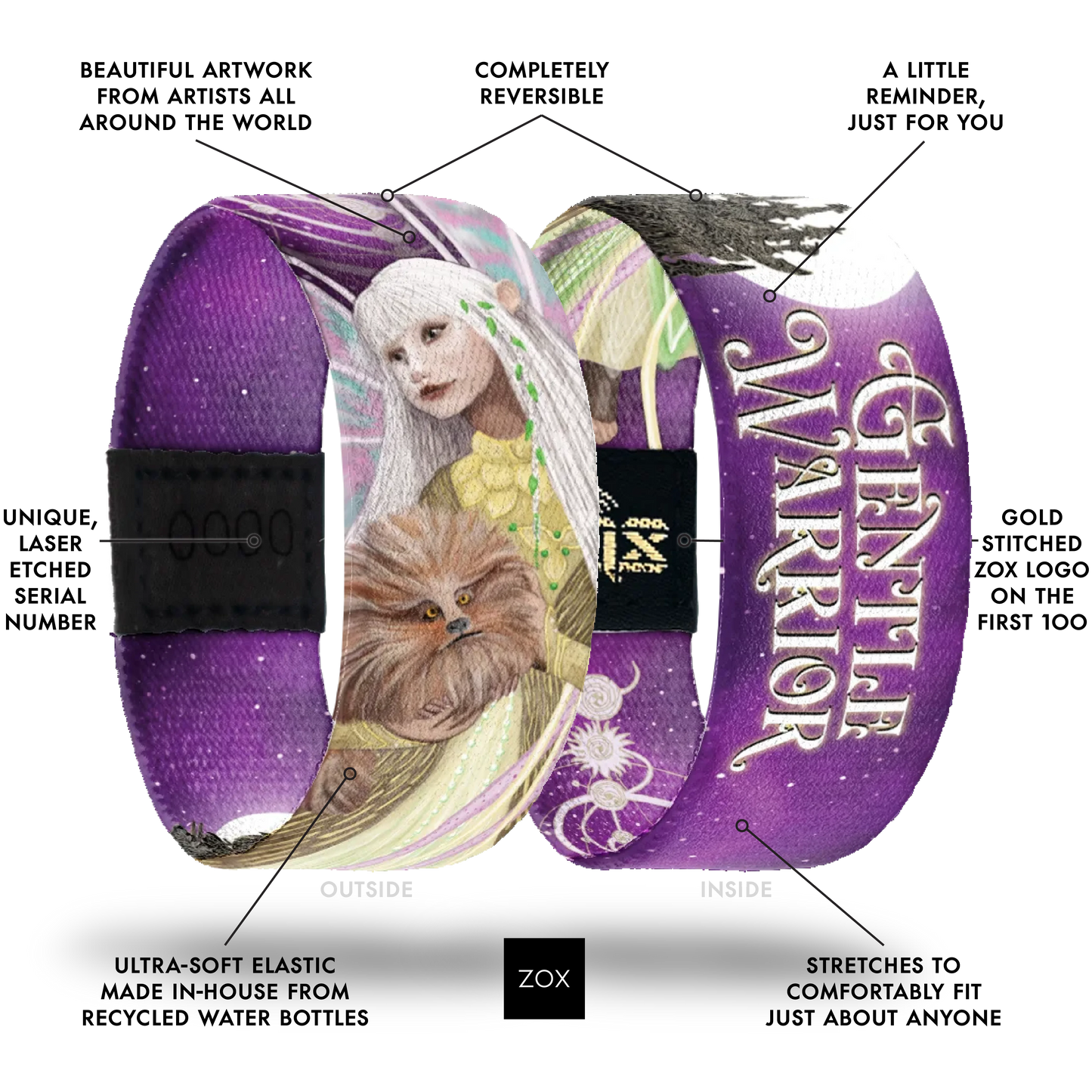 Gentle Warrior Dark Crystal Bracelet