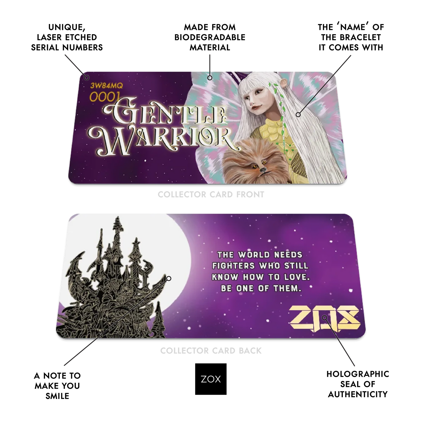 Gentle Warrior Dark Crystal Bracelet