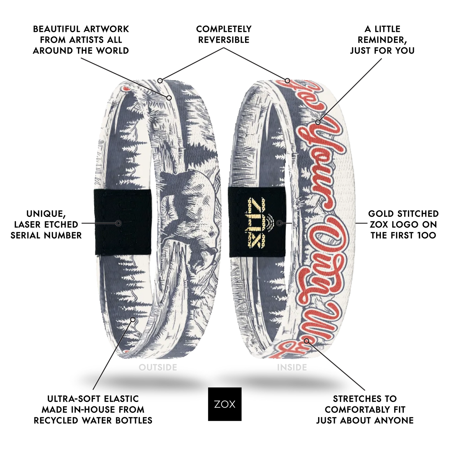 Go Your Own Way Bear Bracelet
