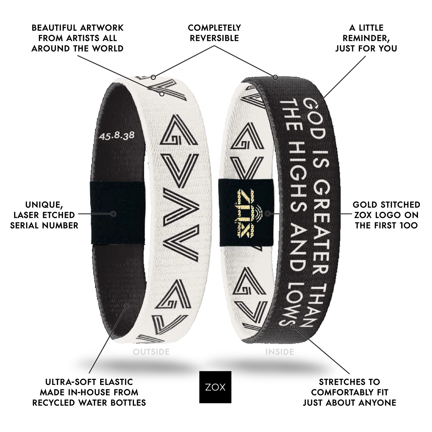 God Is Greater Bible Verse Bracelet