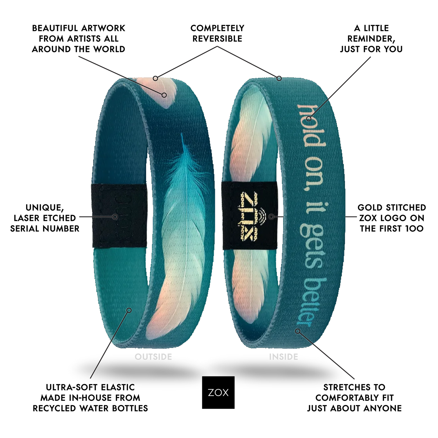 Hold On, It Gets Better Bracelet