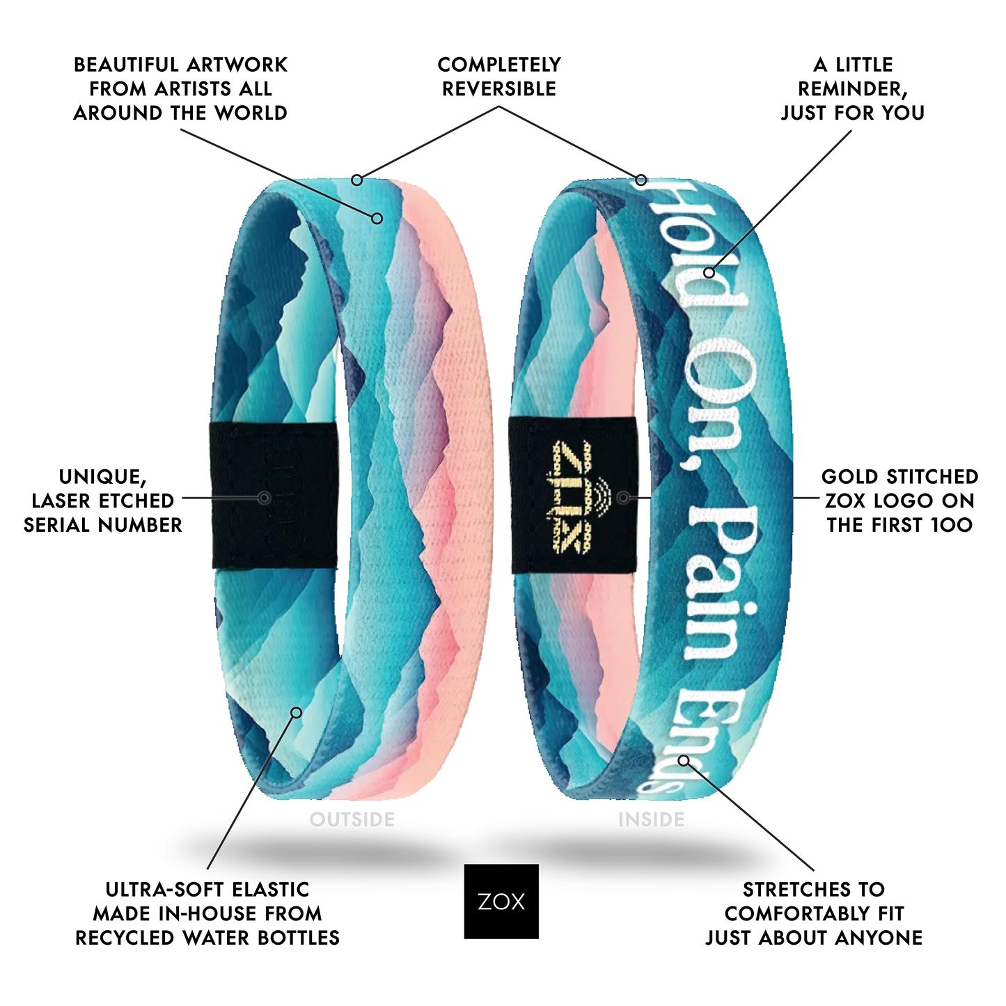 Hold On, Pain Ends Bracelet