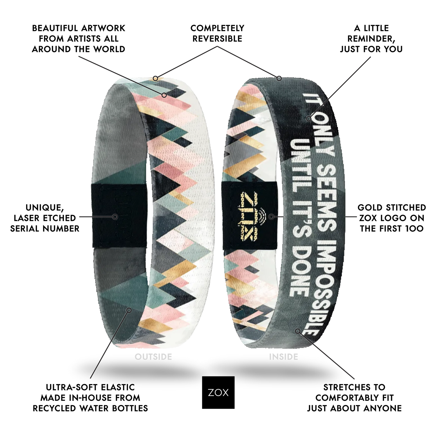 It Only Seems Impossible Until It's Done Bracelet