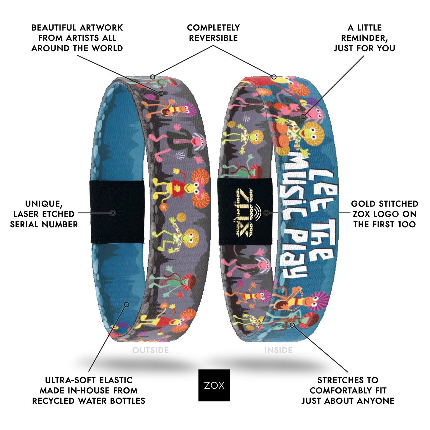 Let The Music Play Fraggles Bracelet