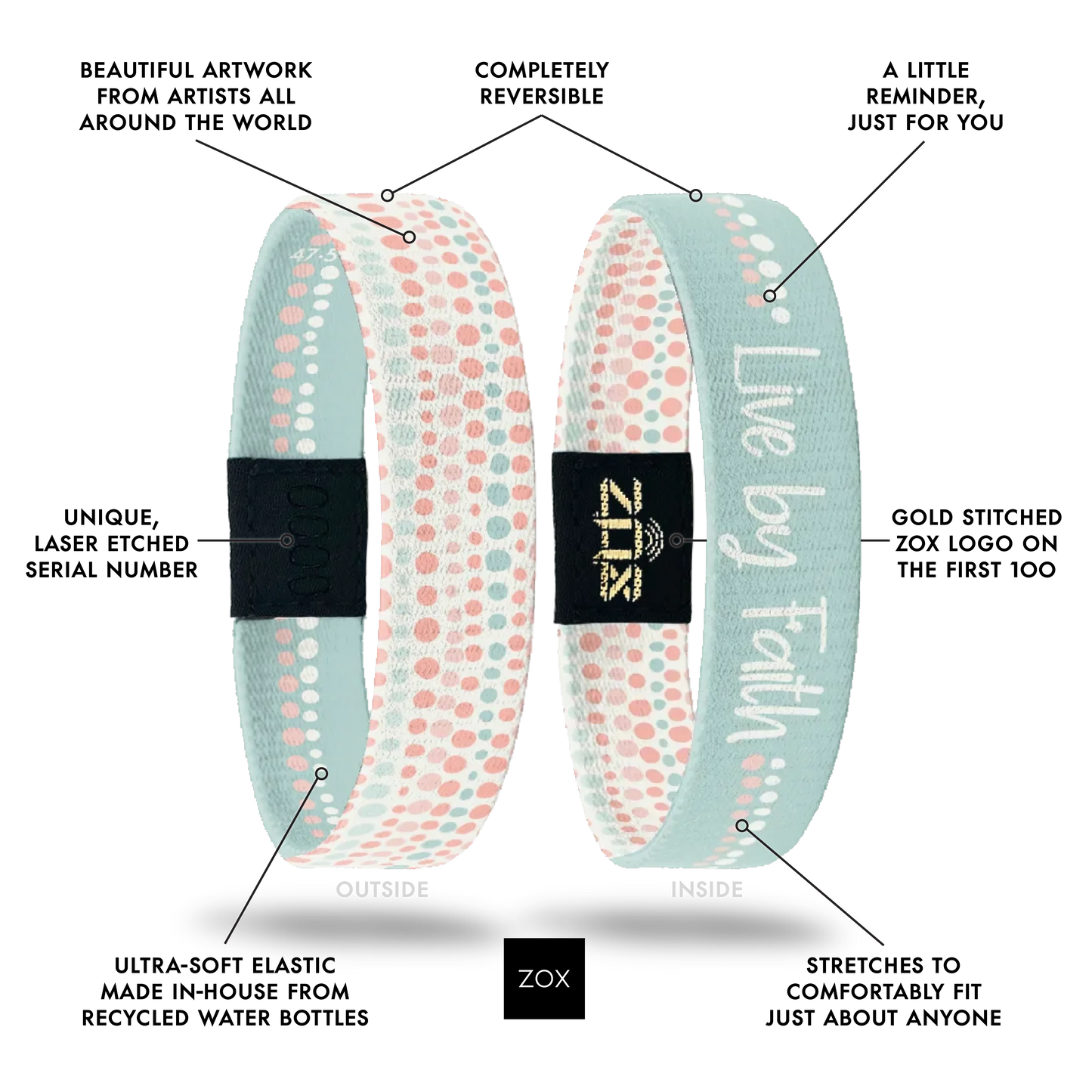 Live By Faith Bible Verse Bracelet