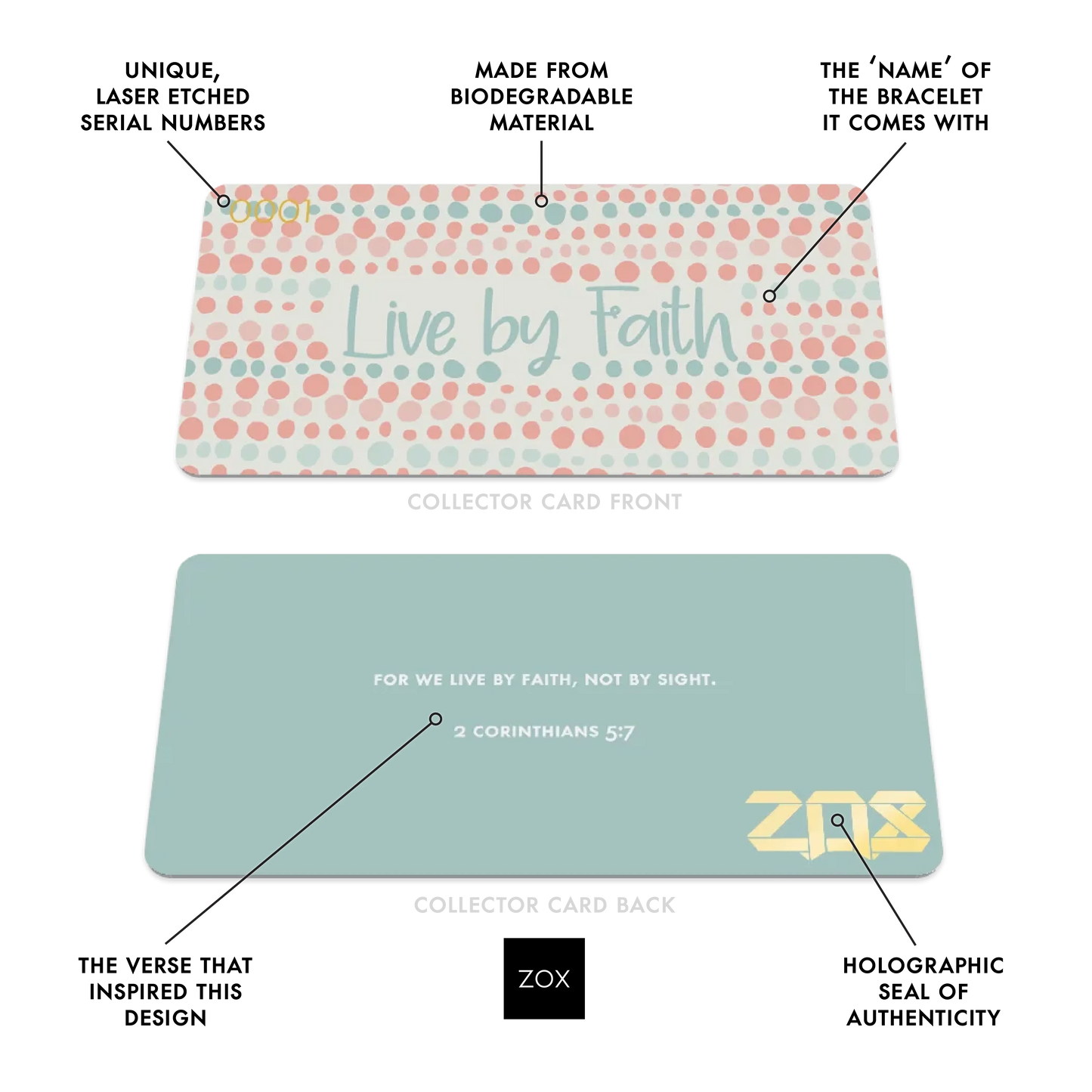 Live By Faith Bible Verse Bracelet