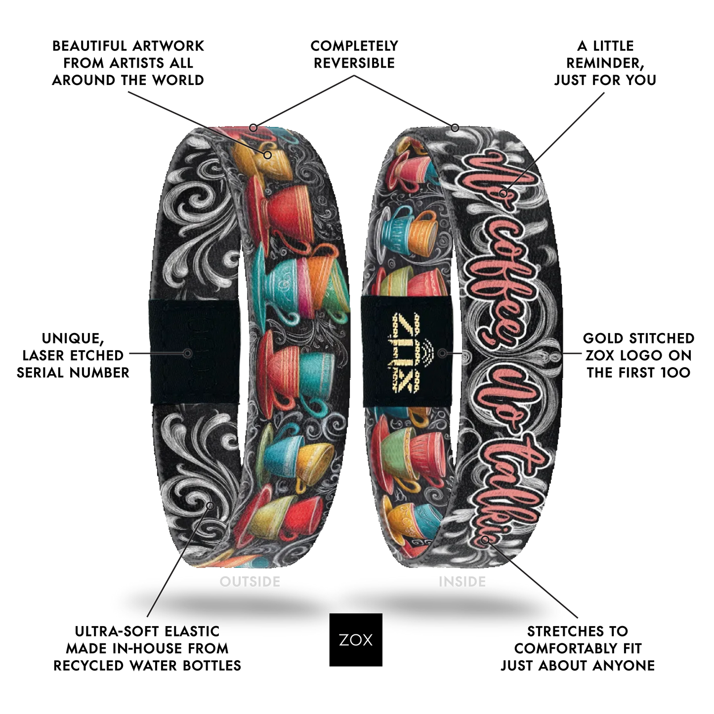 No Coffee, No Talkie Bracelet