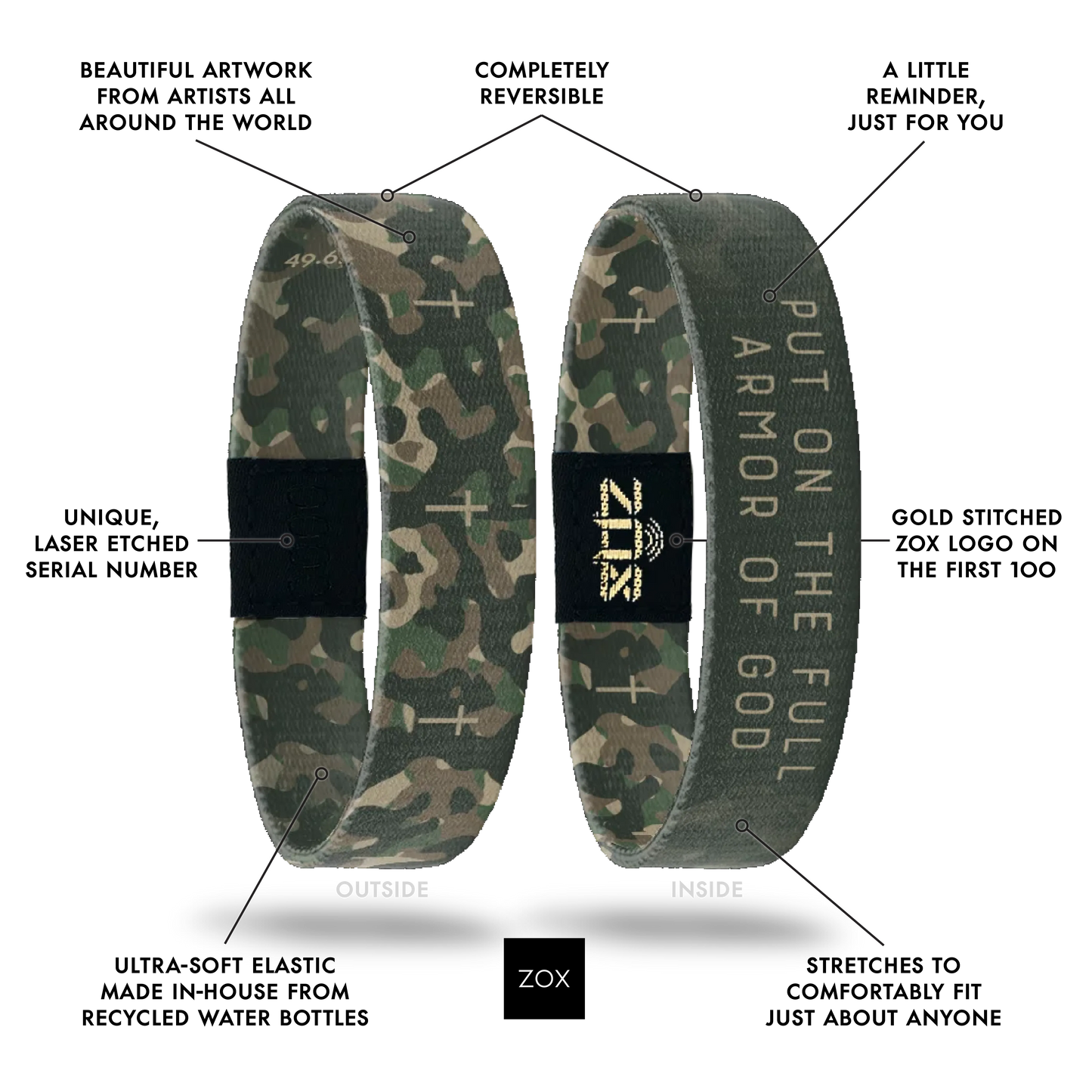 Put On The Full Armor of God Bible Verse Bracelet