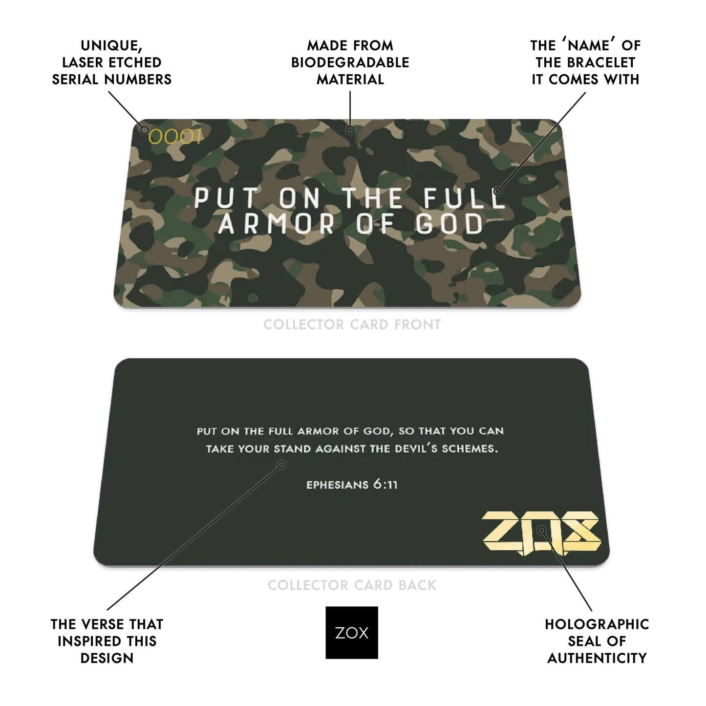 Put On The Full Armor of God Bible Verse Bracelet