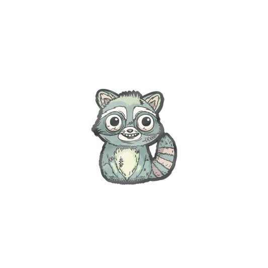 Raccoon Halloween Magnet