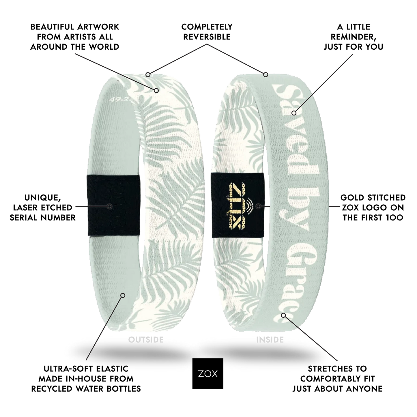 Saved By Grace Bible Verse Bracelet