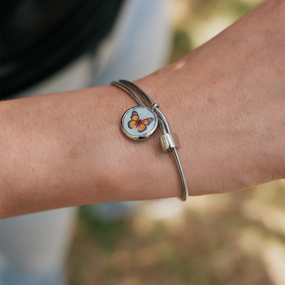 Monarch Butterfly Charm Bracelet