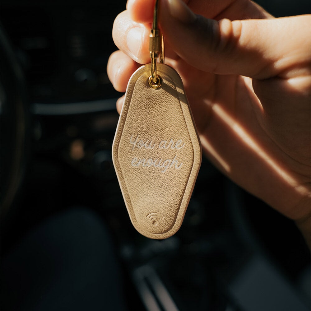 You Are Enough Leather Keychain