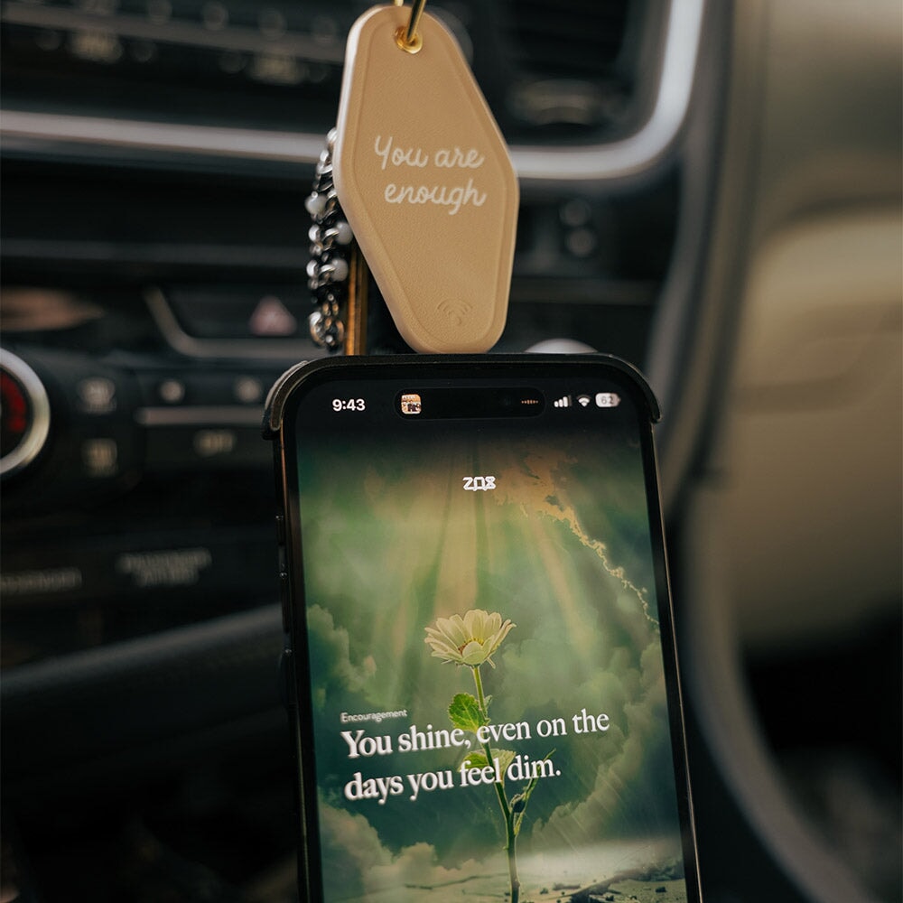 You Are Enough Leather Keychain
