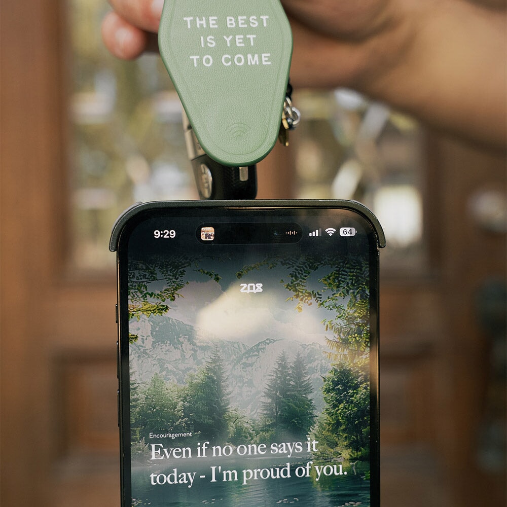 The Best Is Yet To Come Leather Keychain