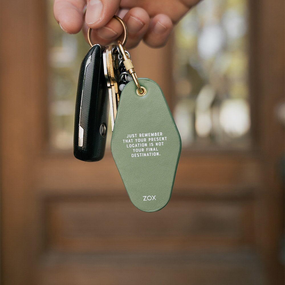 The Best Is Yet To Come Leather Keychain