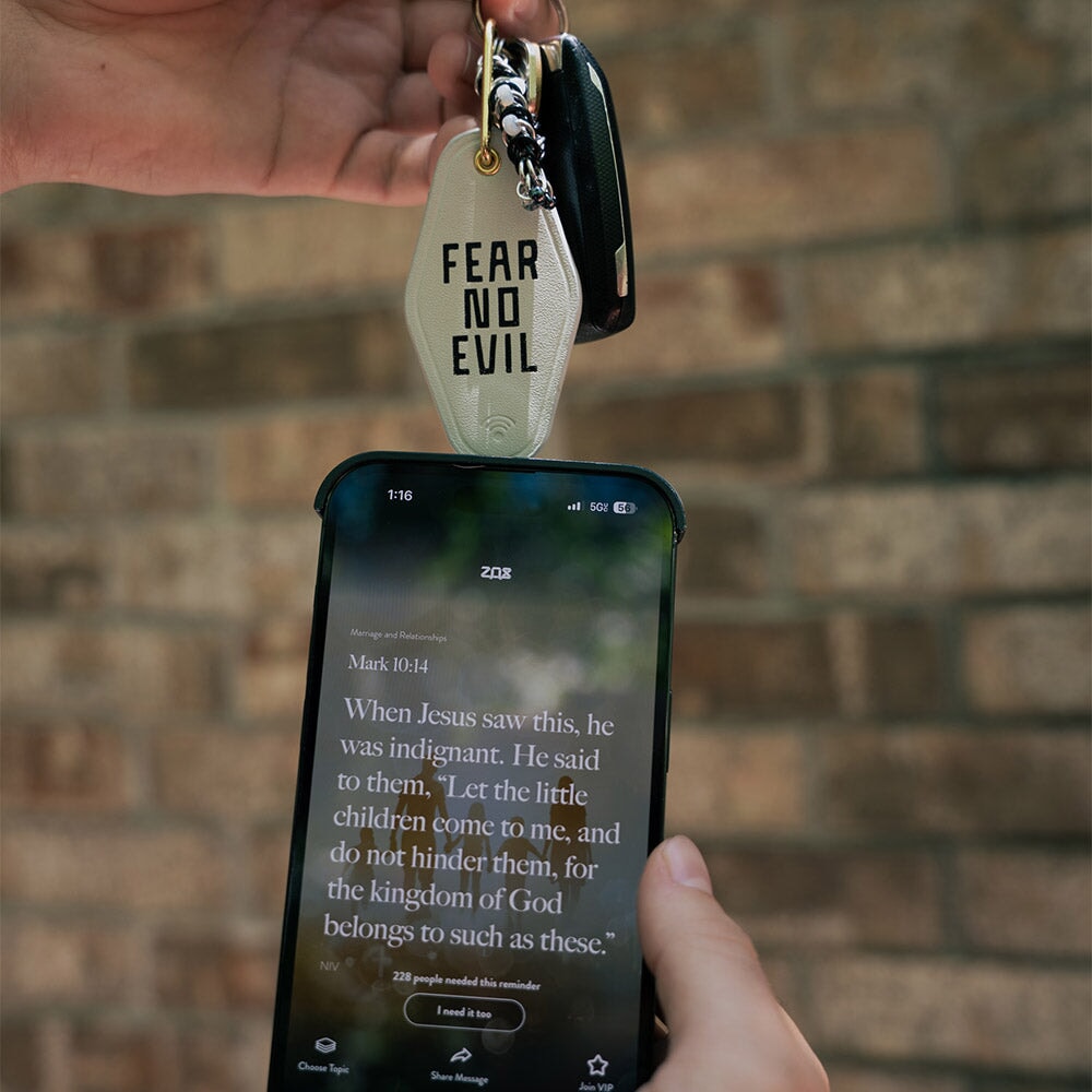 Fear No Evil Bible Verse Keychain