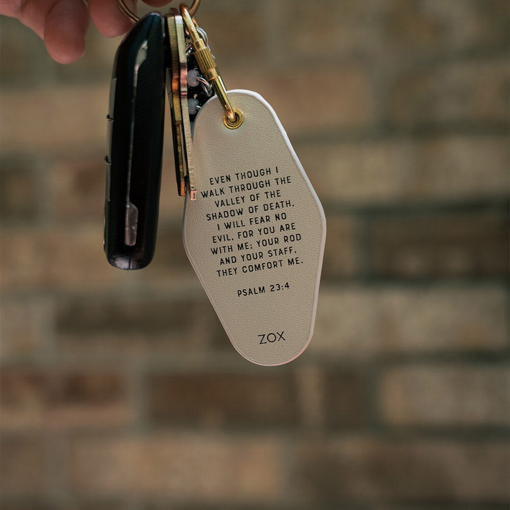 Fear No Evil Bible Verse Keychain
