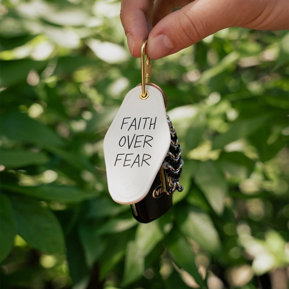 Faith Over Fear Bible Verse  Keychain