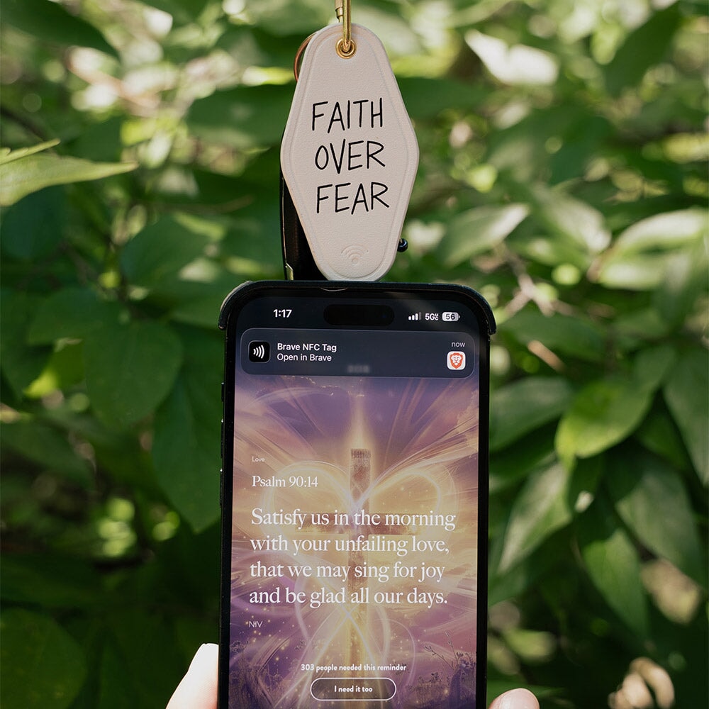 Faith Over Fear Bible Verse  Keychain