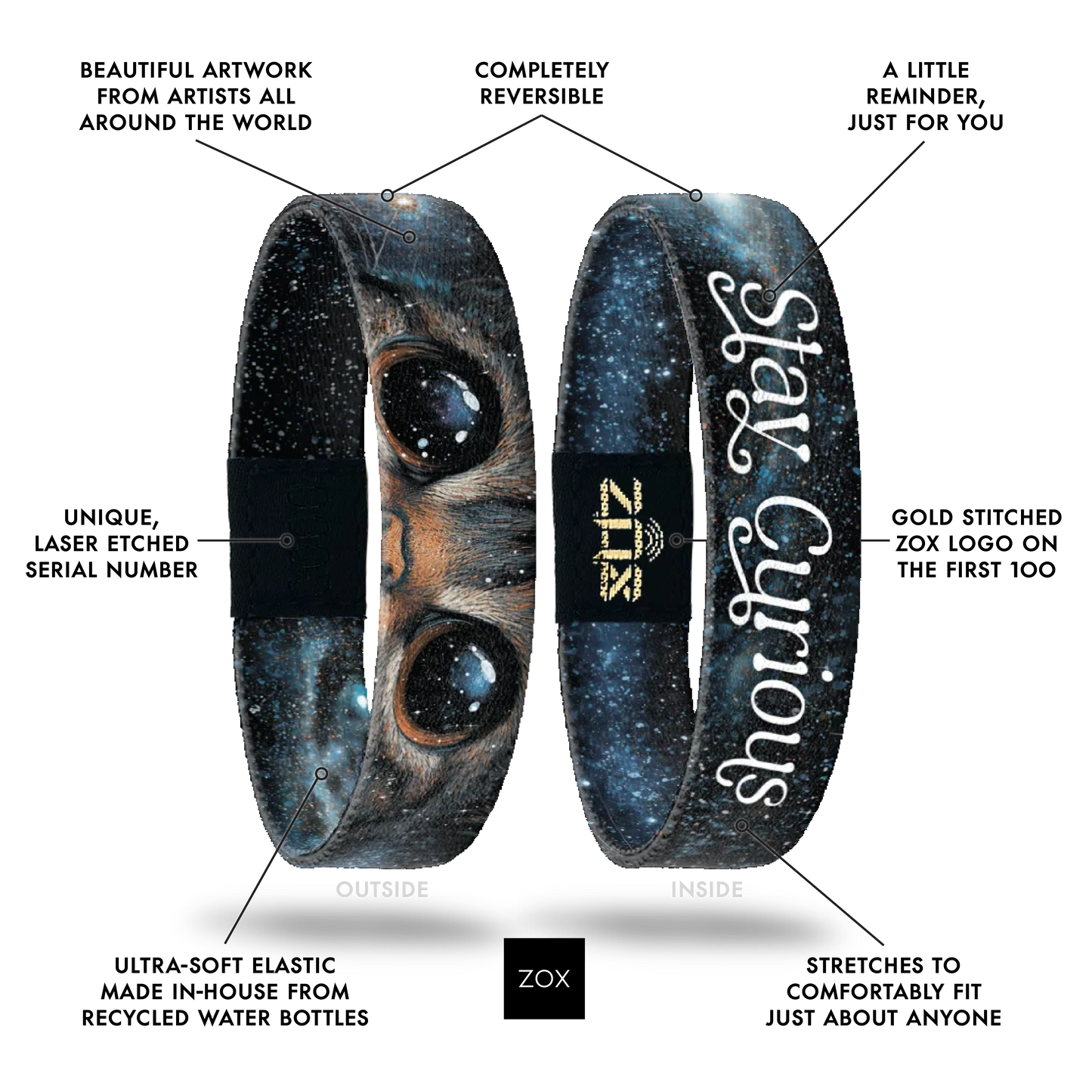 Stay Curious Cat Bracelet