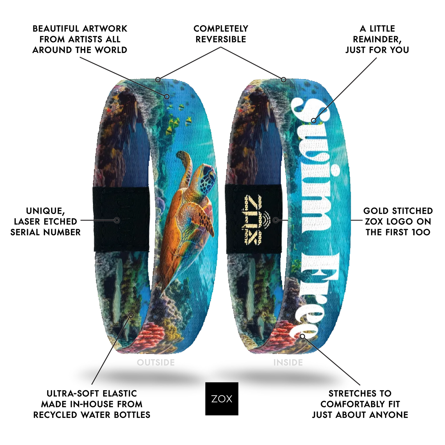 Swim Free Turtle Bracelet