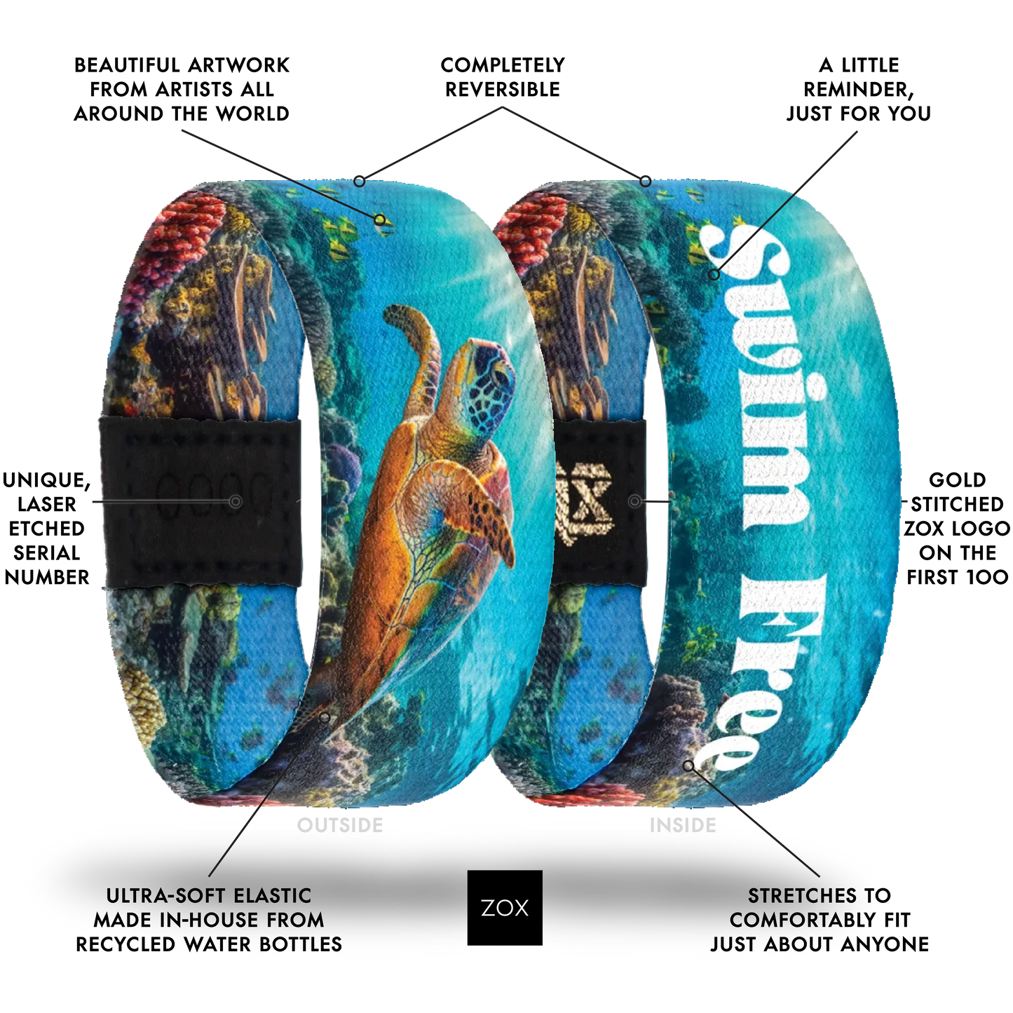 Swim Free Turtle Bracelet