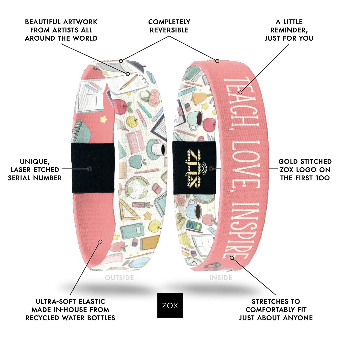 Teach, Love, Inspire Bracelet