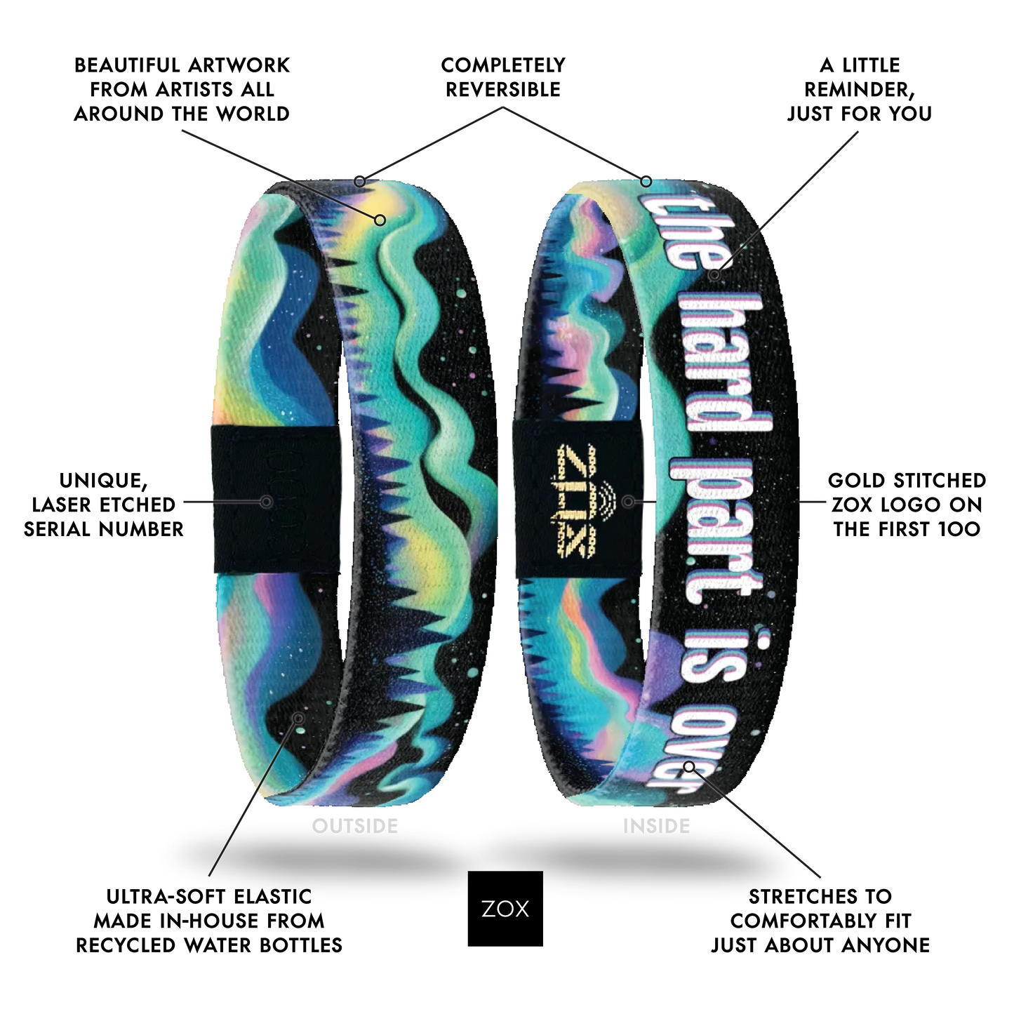 The Hard Part is Over Bracelet