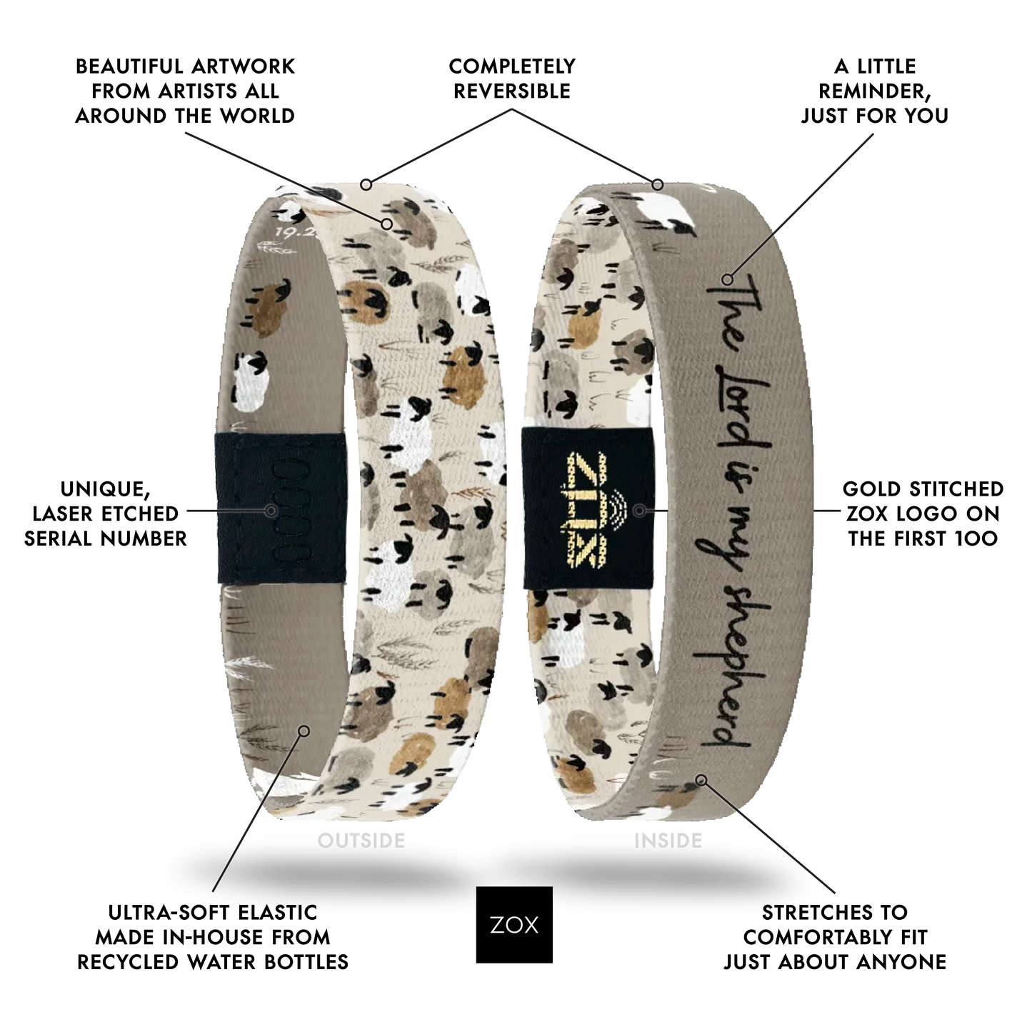 The Lord Is My Shepherd Bible Verse Bracelet