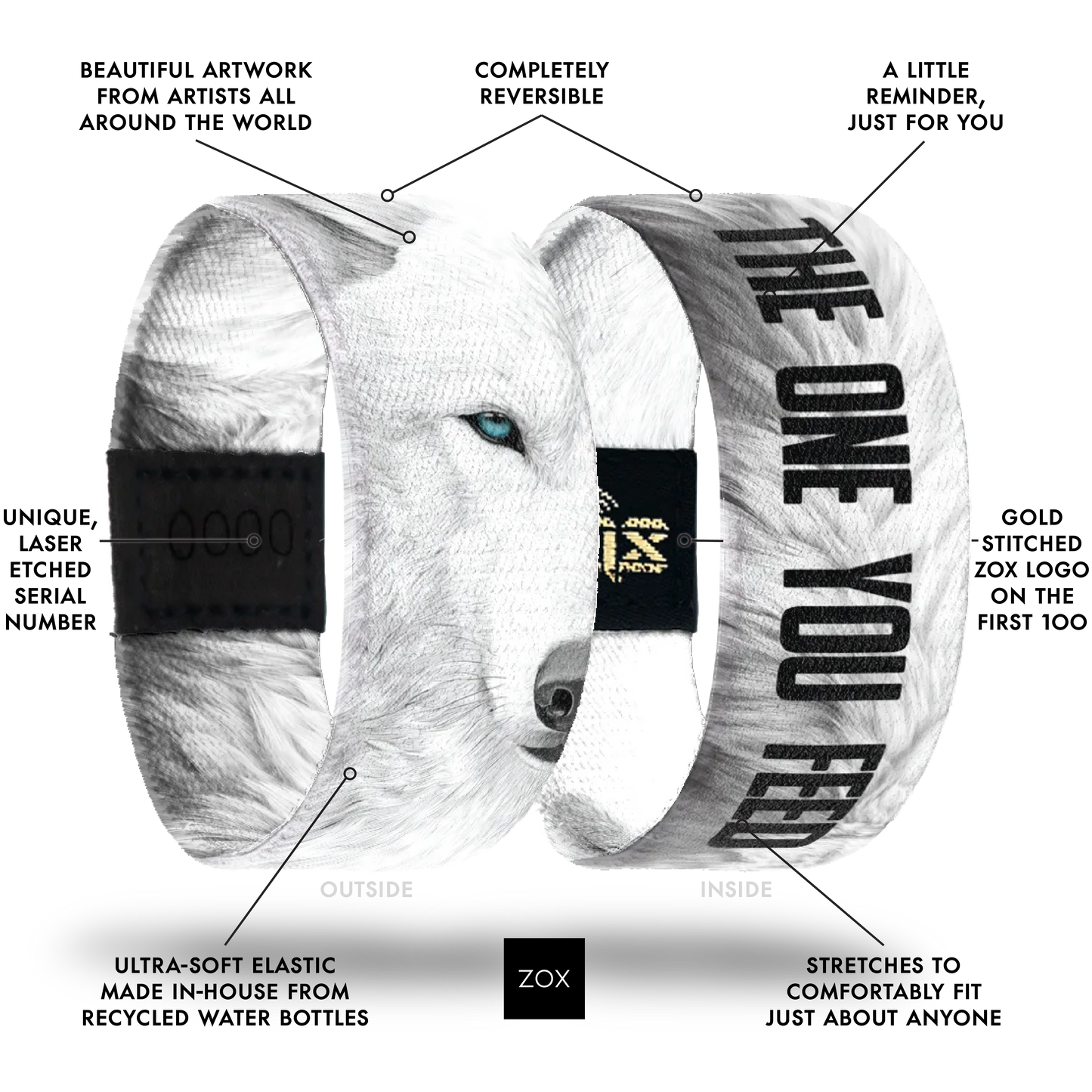 The One You Feed Light Wolf Bracelet