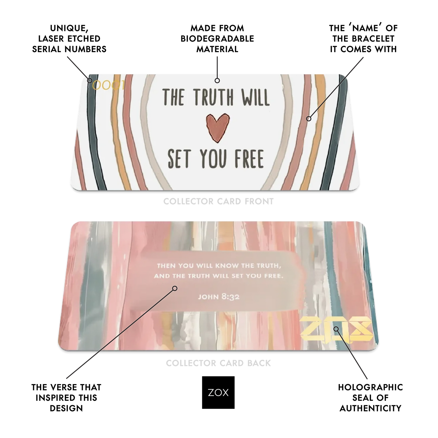 The Truth Will Set You Free Bible Verse Bracelet