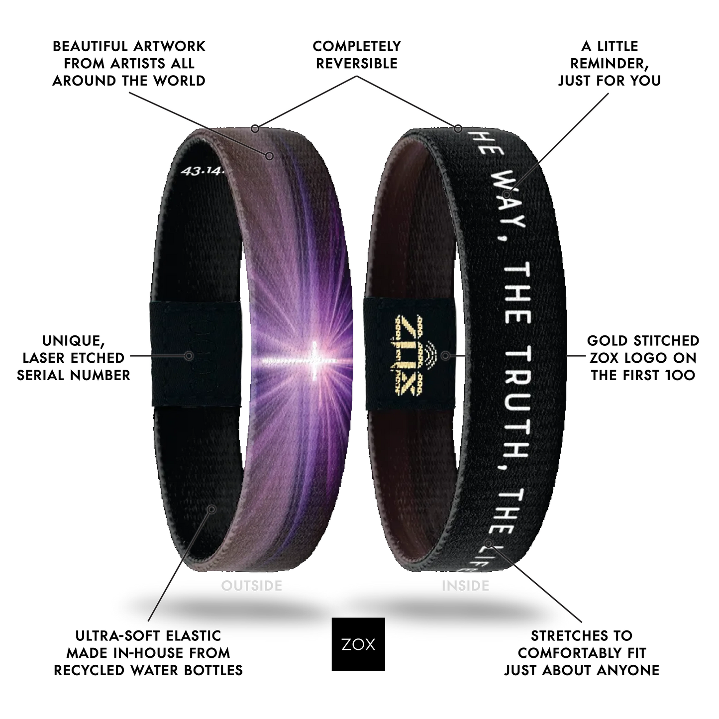 The Way, The Truth, The Life Bible Verse Bracelet