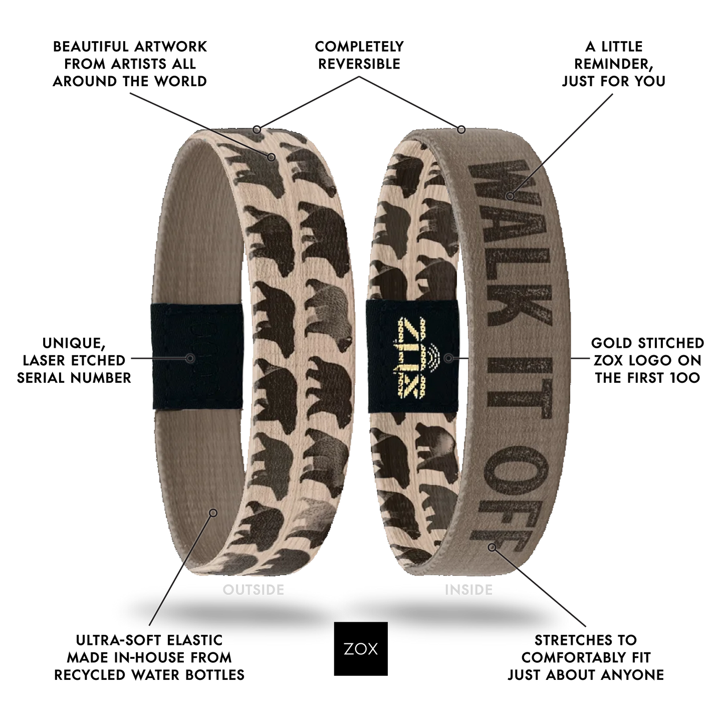 Walk It Off Bear Bracelet