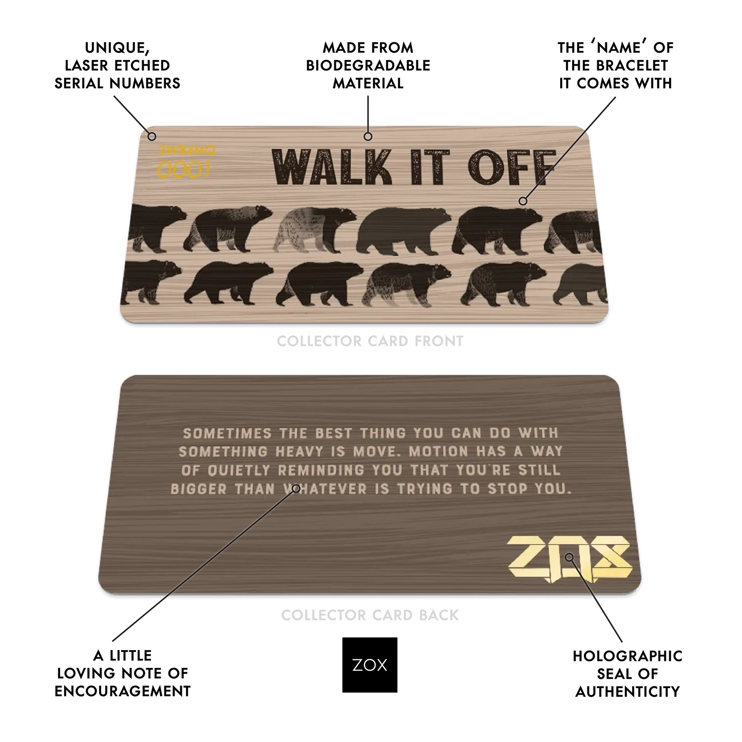 Walk It Off Bear Bracelet
